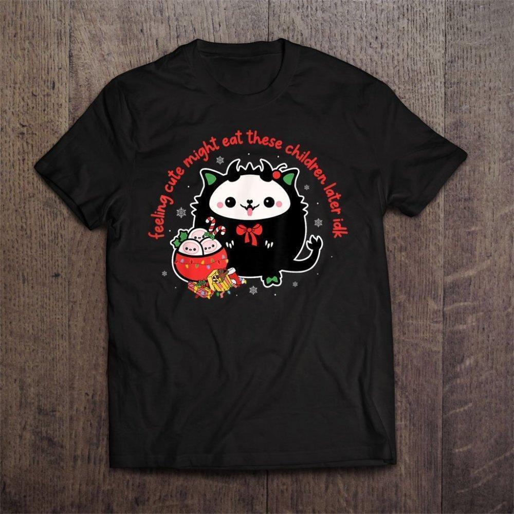 Funny Christmas Krampus Feeling Cute Creepy Kawaii Goth Pjs Tee